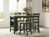 Gesthaven Natural/Green Counter Height Barstool, Set of 2 from Ashley Furniture - Luna Furniture