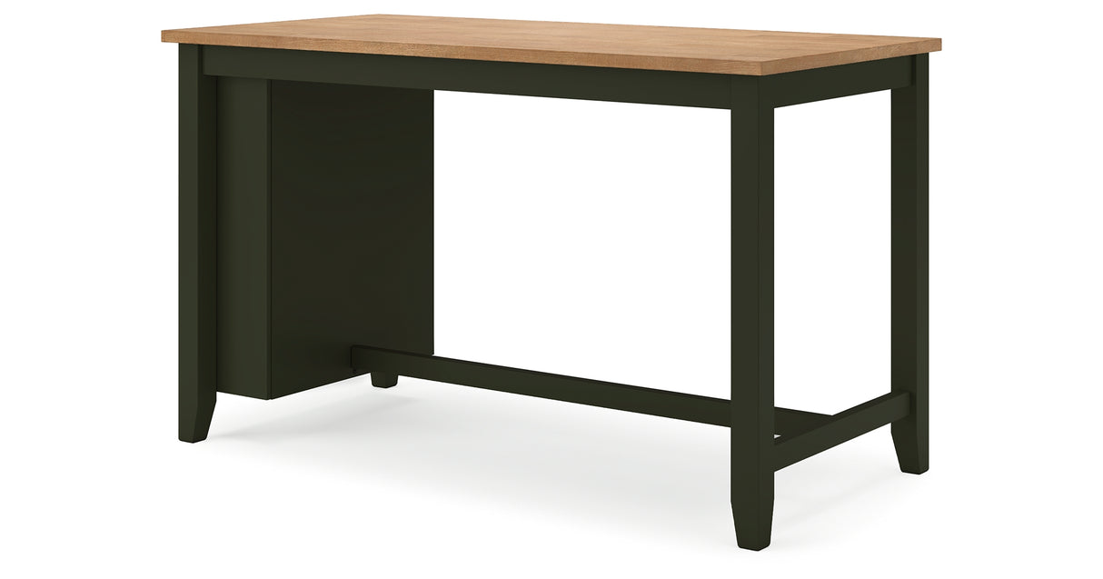 Gesthaven Natural/Green Counter Height Dining Table and 2 Barstools from Ashley - Luna Furniture