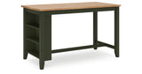 Gesthaven Natural/Green Counter Height Dining Table from Ashley Furniture - Luna Furniture