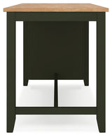 Gesthaven Natural/Green Counter Height Dining Table and 4 Barstools from Ashley - Luna Furniture