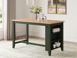 Gesthaven Natural/Green Counter Height Dining Table from Ashley Furniture - Luna Furniture