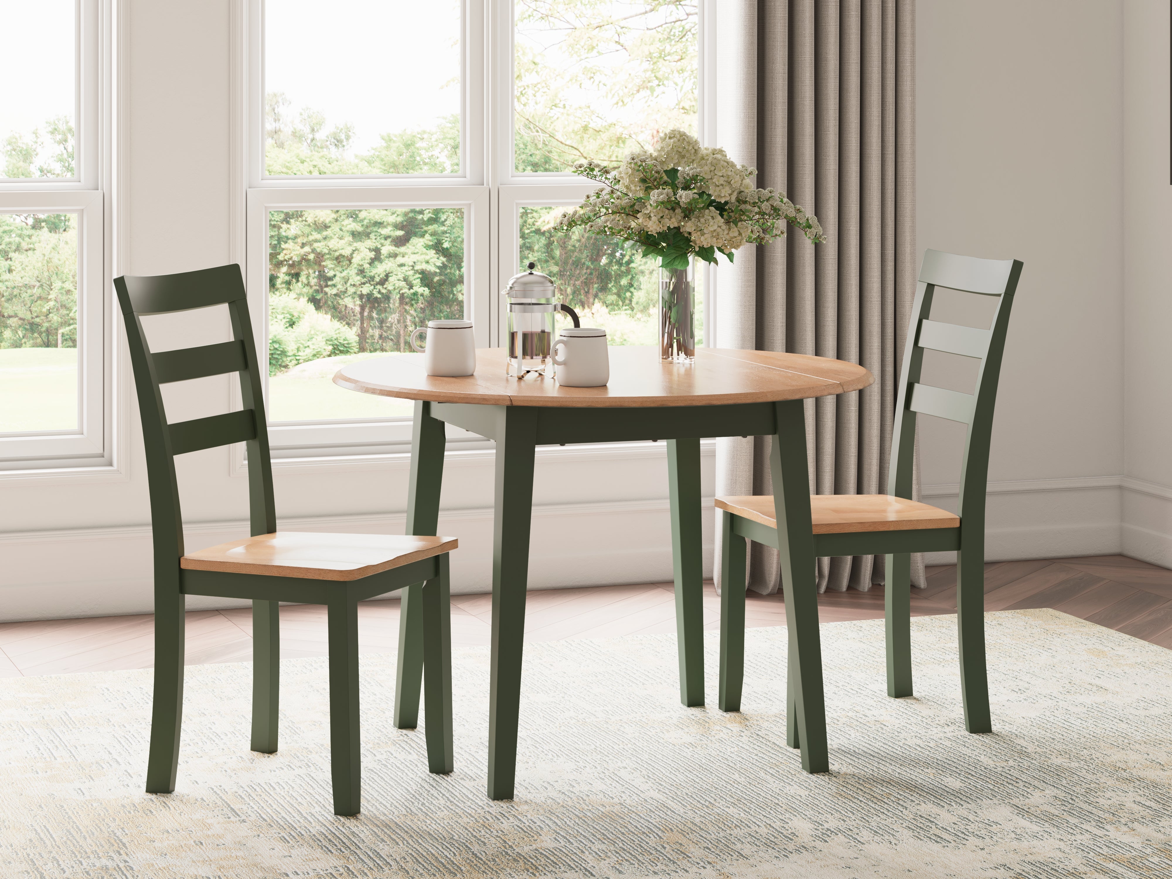 Ashley Gesthaven Natural/Green Dining Room Set – Luna Furniture