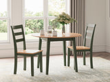 Gesthaven Natural/Green Dining Table and 4 Chairs from Ashley Furniture - Luna Furniture