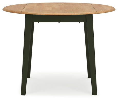 Gesthaven Natural/Green Dining Table and 4 Chairs from Ashley - Luna Furniture