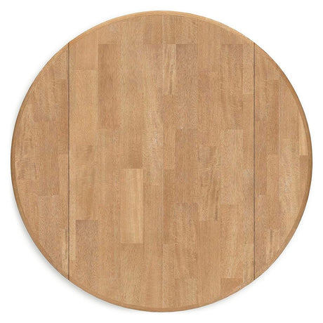 Gesthaven Natural/Green Dining Drop Leaf Table from Ashley Furniture - Luna Furniture