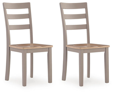 Harperfeld Natural/Gray Dining Chair, Set of 2 from Ashley - Luna Furniture