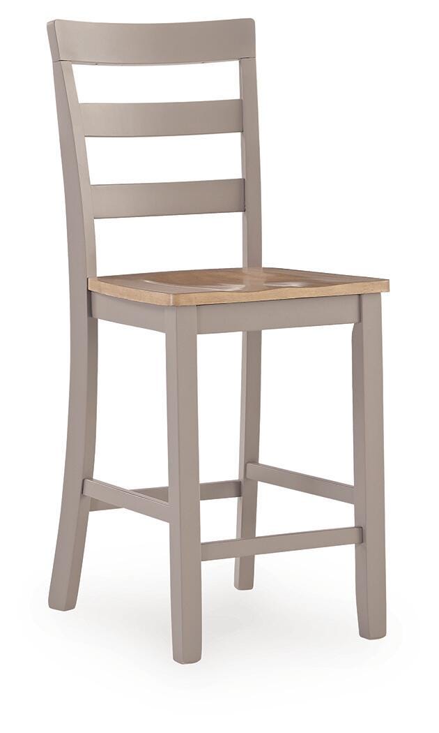 Harperfeld Natural/Gray Counter Height Barstool, Set of 2 from Ashley - Luna Furniture