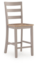 Harperfeld Natural/Gray Counter Height Barstool, Set of 2 from Ashley - Luna Furniture