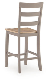 Harperfeld Natural/Gray Counter Height Barstool, Set of 2 from Ashley - Luna Furniture