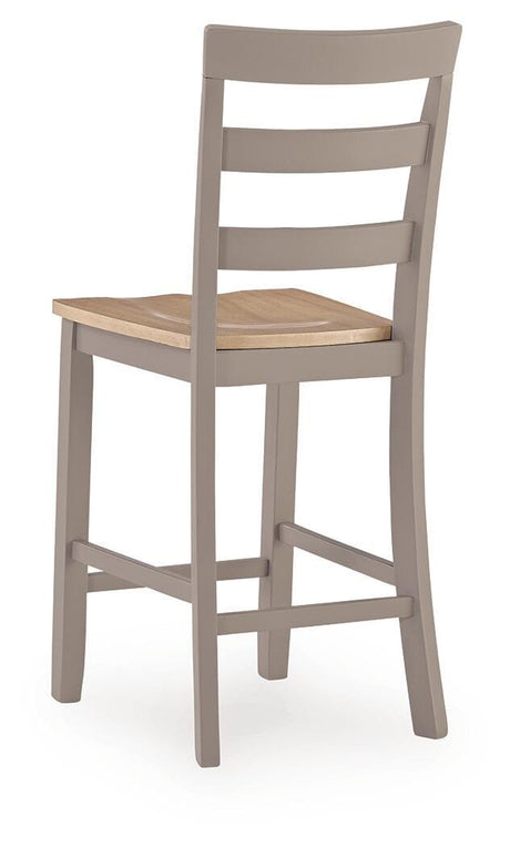 Harperfeld Natural/Gray Counter Height Barstool, Set of 2 from Ashley - Luna Furniture