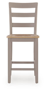 Harperfeld Natural/Gray Counter Height Barstool, Set of 2 from Ashley - Luna Furniture