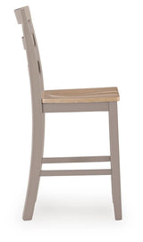 Harperfeld Natural/Gray Counter Height Barstool, Set of 2 from Ashley - Luna Furniture