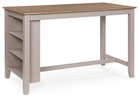 Harperfeld Natural/Gray Counter Height Dining Table from Ashley - Luna Furniture