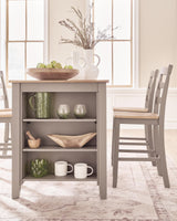 Harperfeld Natural/Gray Counter Height Dining Table from Ashley - Luna Furniture