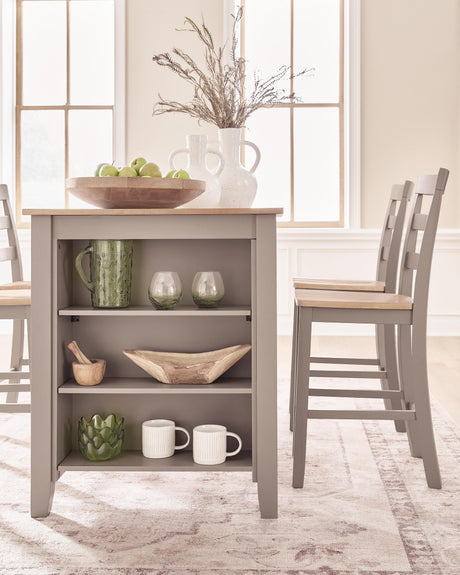 Harperfeld Natural/Gray Counter Height Dining Table from Ashley - Luna Furniture