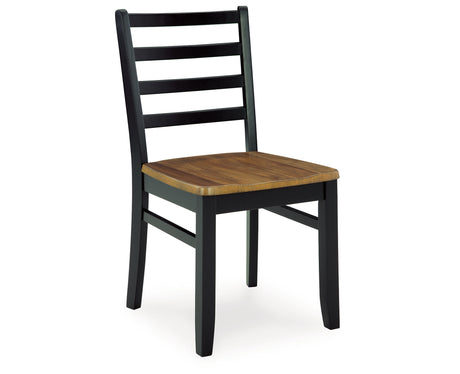 Blondon Brown/Black Dining Table and 6 Chairs (Set of 7) from Ashley Furniture - Luna Furniture