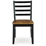 Blondon Brown/Black Dining Table and 6 Chairs from Ashley - Luna Furniture