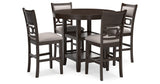 Langwest Brown Counter Height Dining Table and 4 Barstools (Set of 5) from Ashley Furniture - Luna Furniture