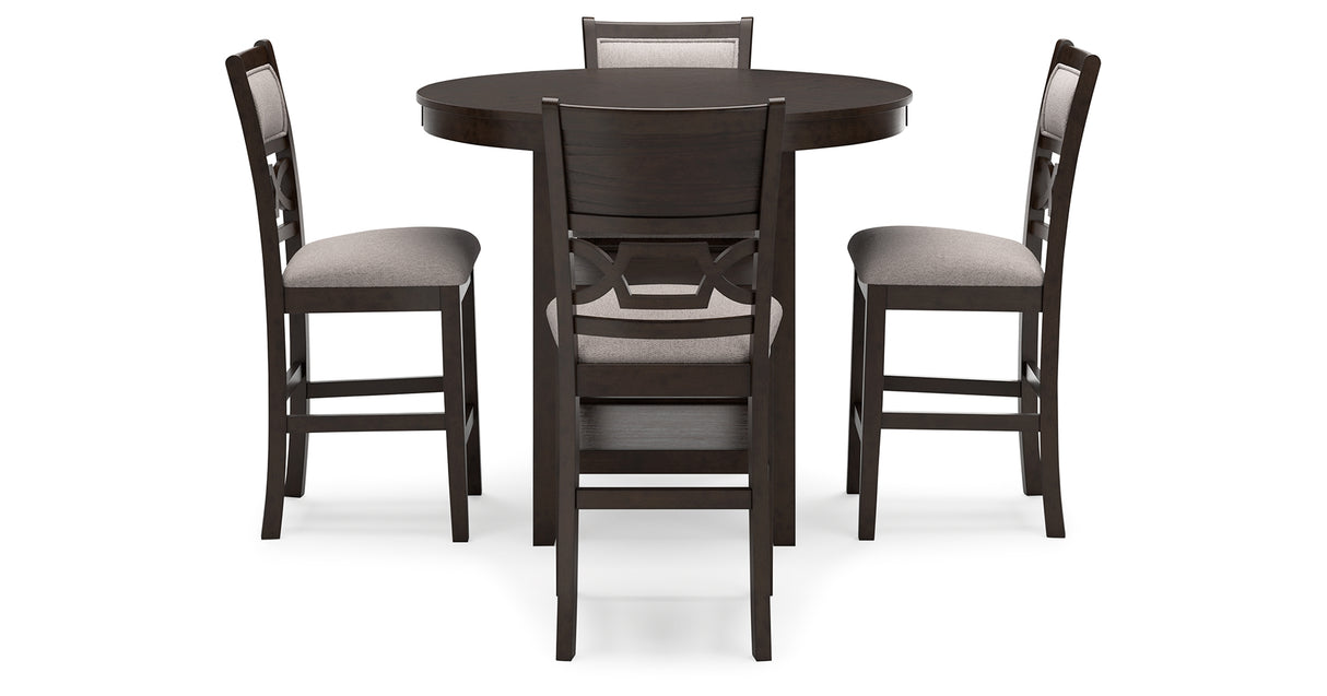 Langwest Brown Counter Height Dining Table and 4 Barstools (Set of 5) from Ashley Furniture - Luna Furniture