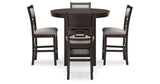 Langwest Brown Counter Height Dining Table and 4 Barstools (Set of 5) from Ashley Furniture - Luna Furniture