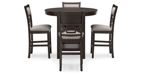 Langwest Brown Counter Height Dining Table and 4 Barstools (Set of 5) from Ashley Furniture - Luna Furniture