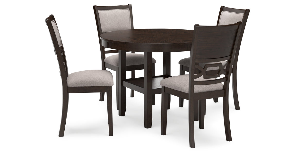 Langwest Brown Dining Table and 4 Chairs (Set of 5) from Ashley Furniture - Luna Furniture
