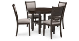 Langwest Brown Dining Table and 4 Chairs (Set of 5) from Ashley Furniture - Luna Furniture
