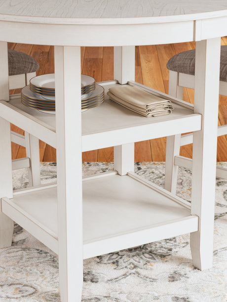 Erinberg Antique White Counter Height Dining Table and 4 Barstools (Set of 5) from Ashley Furniture - Luna Furniture