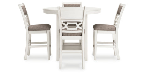 Erinberg Antique White Counter Height Dining Table and 4 Barstools (Set of 5) from Ashley Furniture - Luna Furniture