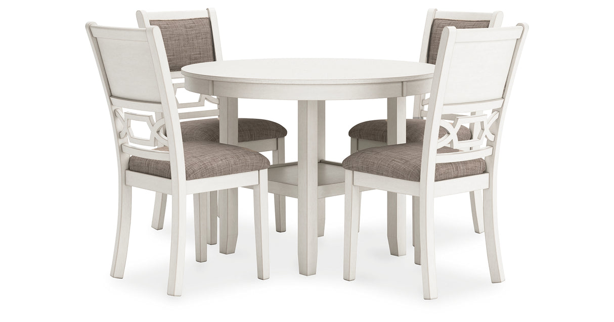 Erinberg Antique White Dining Table and 4 Chairs (Set of 5) from Ashley Furniture - Luna Furniture