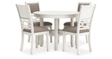 Erinberg Antique White Dining Table and 4 Chairs (Set of 5) from Ashley Furniture - Luna Furniture