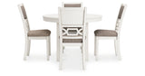 Erinberg Antique White Dining Table and 4 Chairs (Set of 5) from Ashley Furniture - Luna Furniture