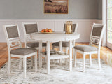 Erinberg Antique White Dining Table and 4 Chairs (Set of 5) from Ashley Furniture - Luna Furniture