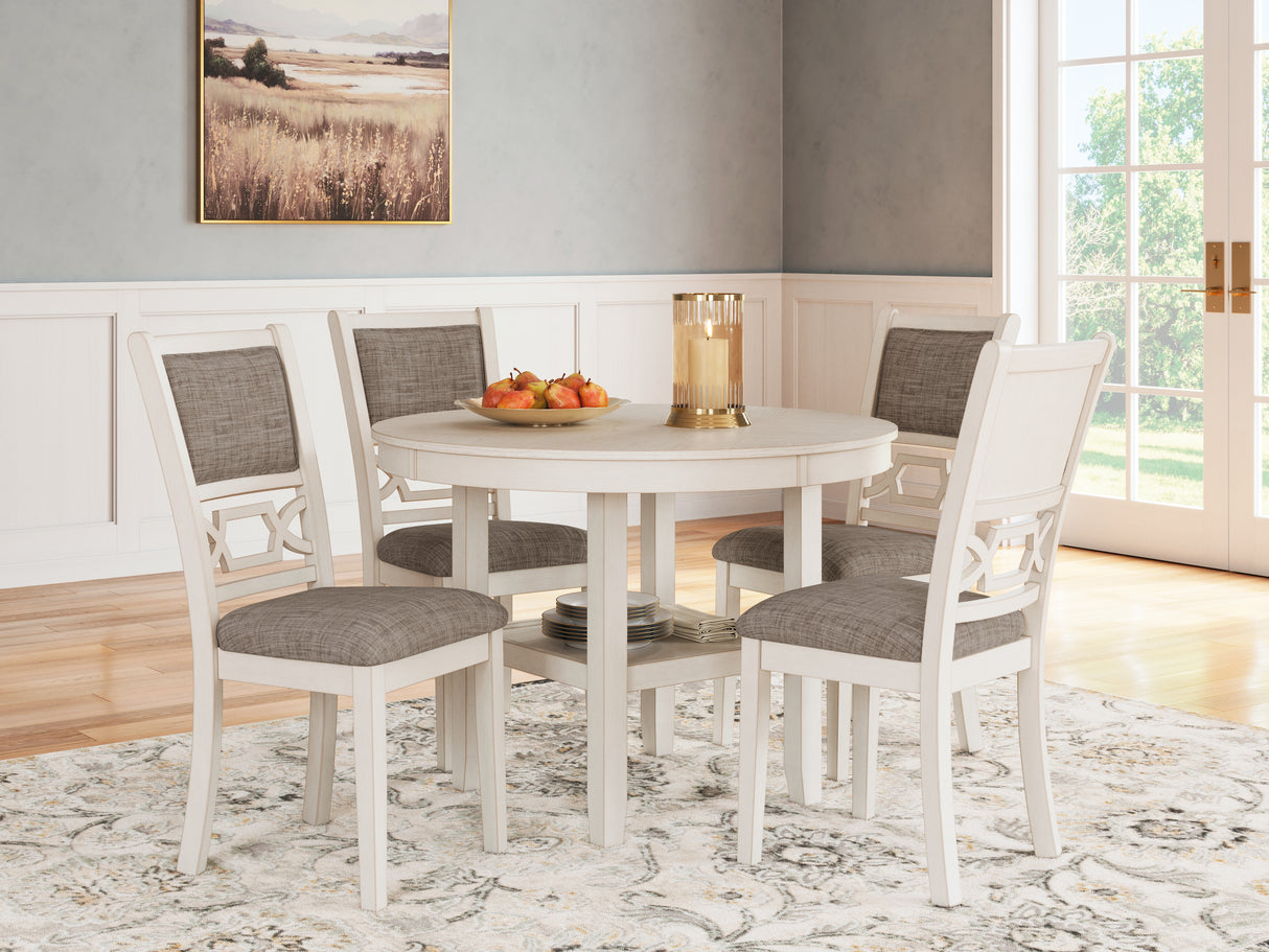Erinberg Antique White Dining Table and 4 Chairs (Set of 5) from Ashley Furniture - Luna Furniture