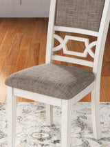 Erinberg Antique White Dining Table and 4 Chairs and Bench (Set of 6) from Ashley Furniture - Luna Furniture
