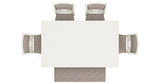 Erinberg Antique White Dining Table and 4 Chairs and Bench (Set of 6) from Ashley Furniture - Luna Furniture