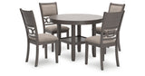 Wrenning Gray Dining Table and 4 Chairs (Set of 5) from Ashley Furniture - Luna Furniture
