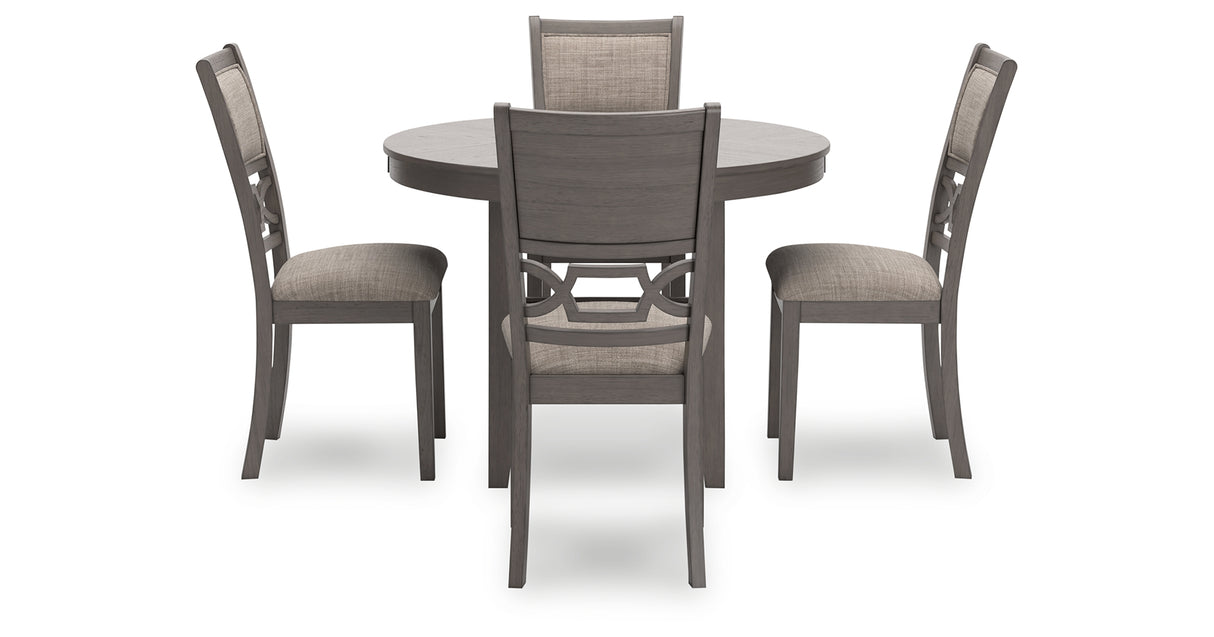 Wrenning Gray Dining Table and 4 Chairs (Set of 5) from Ashley Furniture - Luna Furniture
