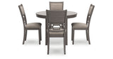Wrenning Gray Dining Table and 4 Chairs (Set of 5) from Ashley Furniture - Luna Furniture