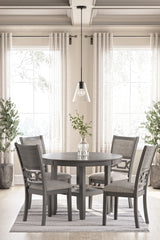 Wrenning Gray Dining Table and 4 Chairs (Set of 5) from Ashley Furniture - Luna Furniture