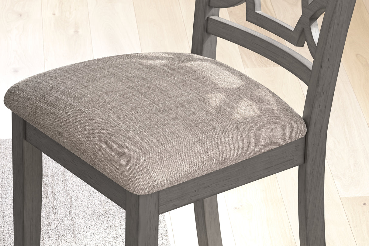 Wrenning Gray Dining Table and 4 Chairs and Bench (Set of 6) from Ashley Furniture - Luna Furniture