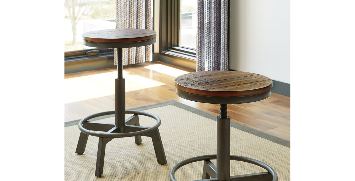 Torjin Brown/Gray Counter Height Stool (Set of 2) from Ashley Furniture - Luna Furniture