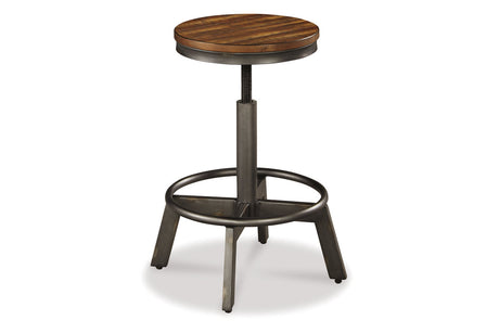 Torjin Brown/Gray Counter Height Dining Table with 4 Barstools from Ashley Furniture - Luna Furniture