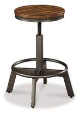 Torjin Brown/Gray Counter Height Dining Table with 4 Barstools from Ashley Furniture - Luna Furniture