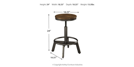 Torjin 2-Piece Bar Stool in Brown/Gray from Ashley - Luna Furniture