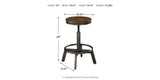 Torjin Brown/Gray Counter Height Stool (Set of 2) from Ashley Furniture - Luna Furniture