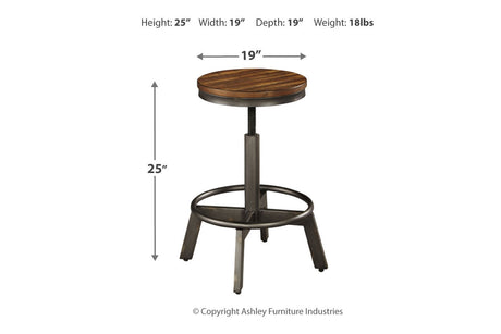 Torjin Brown/Gray Counter Height Dining Table with 4 Barstools from Ashley Furniture - Luna Furniture