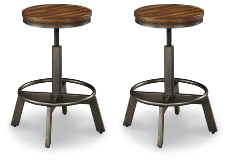 Torjin Brown/Gray Counter Height Stool (Set of 2) from Ashley - Luna Furniture