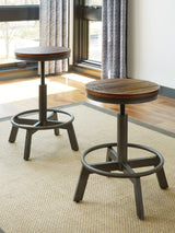 Torjin Brown/Gray Counter Height Stool (Set of 2) from Ashley Furniture - Luna Furniture