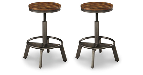 Torjin 2-Piece Bar Stool in Brown/Gray from Ashley - Luna Furniture